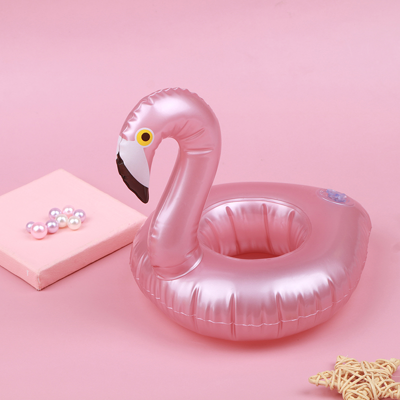 Mini portavasos inflable, soporte para bebidas, flamenco, Flotador para piscina, juguete de baño, decoración de fiesta, posavasos para Bar