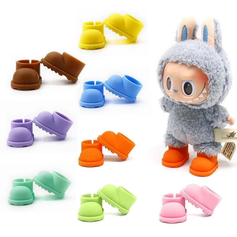 17 cm Labubu Puppe Schuhe V1 V2 Labubu Puppen Stiefel Zubehör Spielzeug Casual Sport Regen Schuhe Puppen DIY Puppe Spielzeug