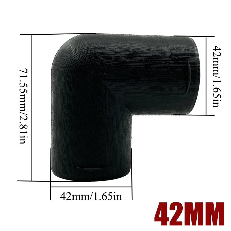 42mm 60mm 75mm 90mm L Shaped Air Ducting Pipe Elbow Outlet Connector Joiner For Webasto Eberspaecher Car Diesel Parking Heater