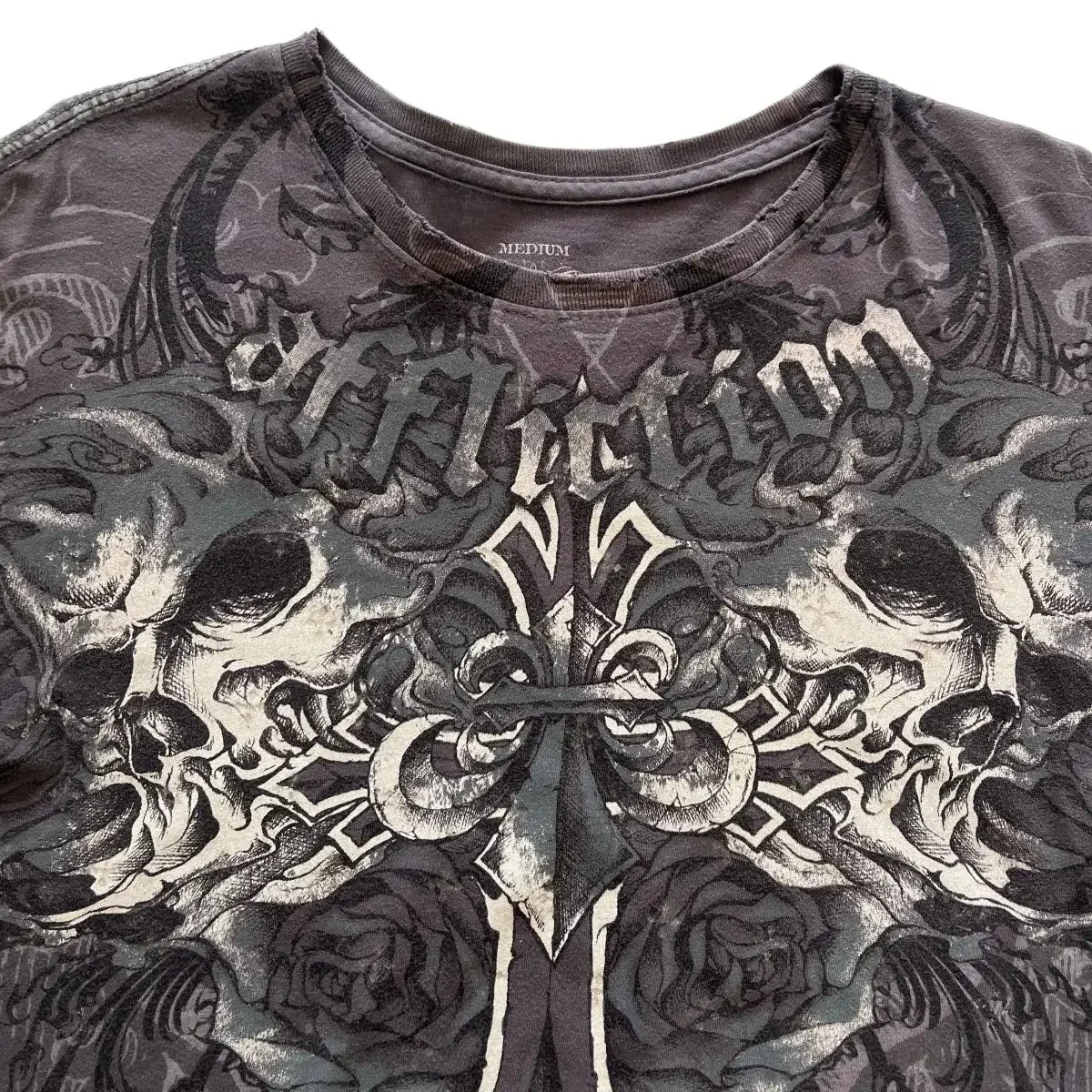 2000 年代の痛み Tシャツ男性スカルグラフィック新原宿ラウンドネックオーバーサイズ Tシャツ半袖トップスゴシック服ストリートウェア