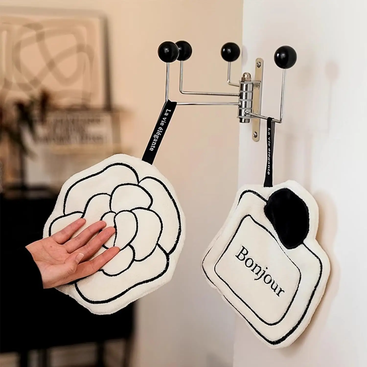 Handtuch Weiches und hautfreundliches Gesichtshandtuch zum Aufhängen, doppellagiges, verdicktes, schnell trocknendes, saugfähiges Handtuch für Küche und Badezimmer