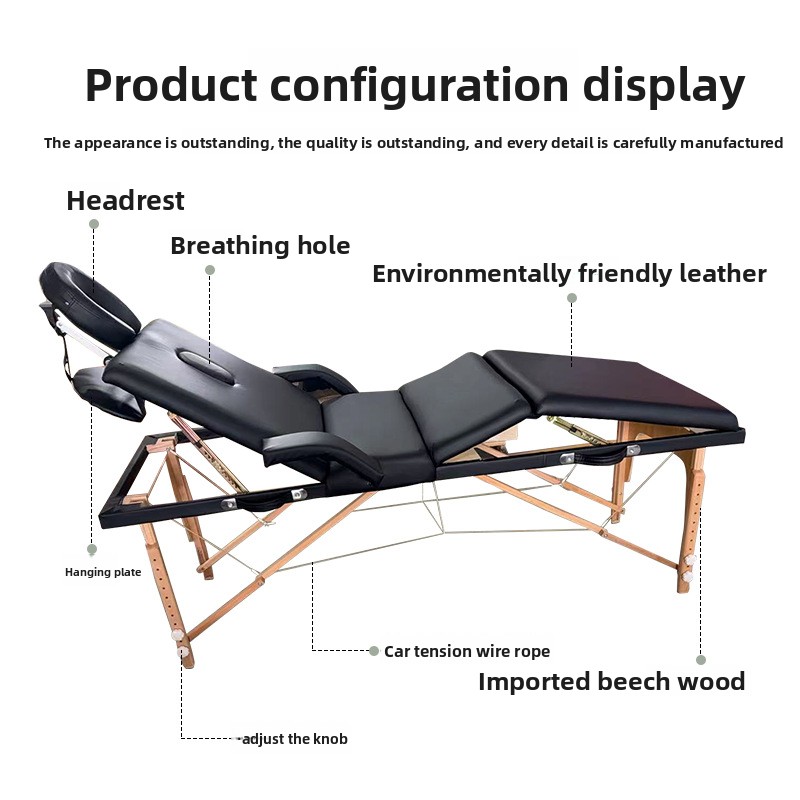 Neues Klappbett, umweltfreundliches Schönheitsbett, mit Schwamm gefülltes Massagemassage-Massagebett