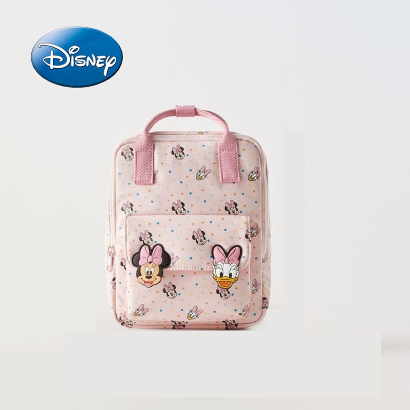 Disney 2025 nowy plecak dziecięcy Minnie Cartoon Mini tornister urocza torba na ramię dla chłopców i dziewcząt
