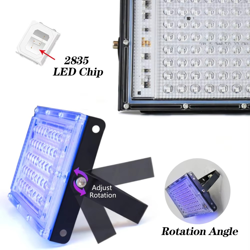 50W 100W 150W 395nm UV LED Bühne Schwarzlicht 220V Ultraviolett Effekt Flutlicht Fluoreszierende Ultraviolett Lampe party Bühne Licht