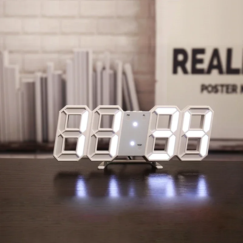 모던 3D LED 디지털 벽시계 스타일리시 다기능 홈 데코 유럽 인테리어에 완벽한 홈 장식용