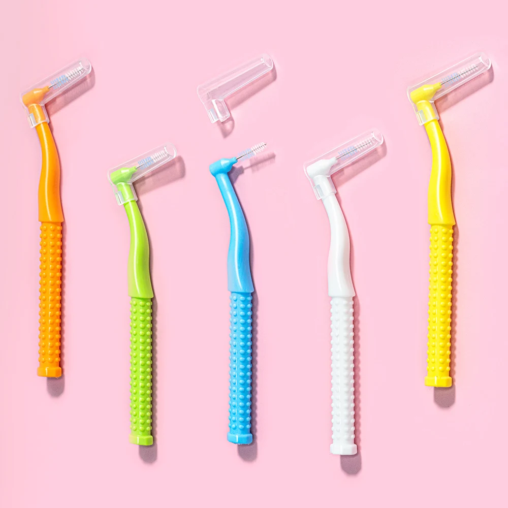 Super Deer 0.7mm L-type Interdental Brush Soft Bristle Interdental Tooth brushes Clean Between Teeth For Orthodonotics
