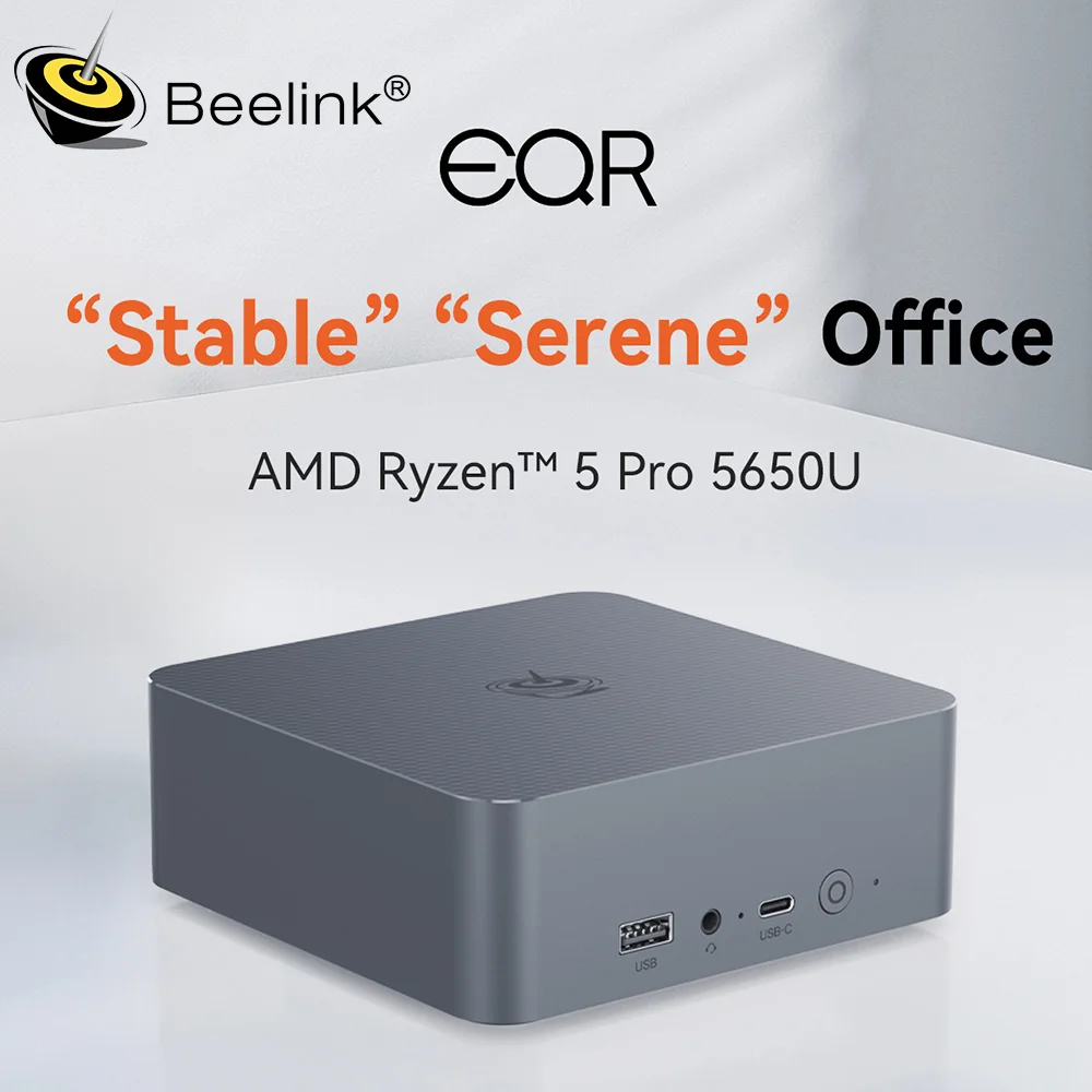 Beelink EQR5 AMD Ryzen 5 PRO 5650U Мини-ПК DDR4 16 ГБ 32 ГБ 500 ГБ SSD WIFI6 1000M BT5.2 Настольный геймерский компьютер
