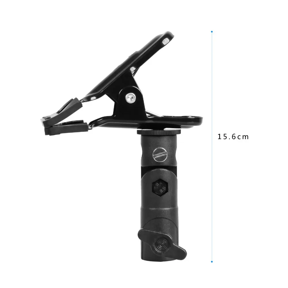 Reflector Clamp Clip Holder Light Stand Attachment 1/4" to 3/8" Screw Mount Swivel Adapter For Photo Studio Reflector&Background