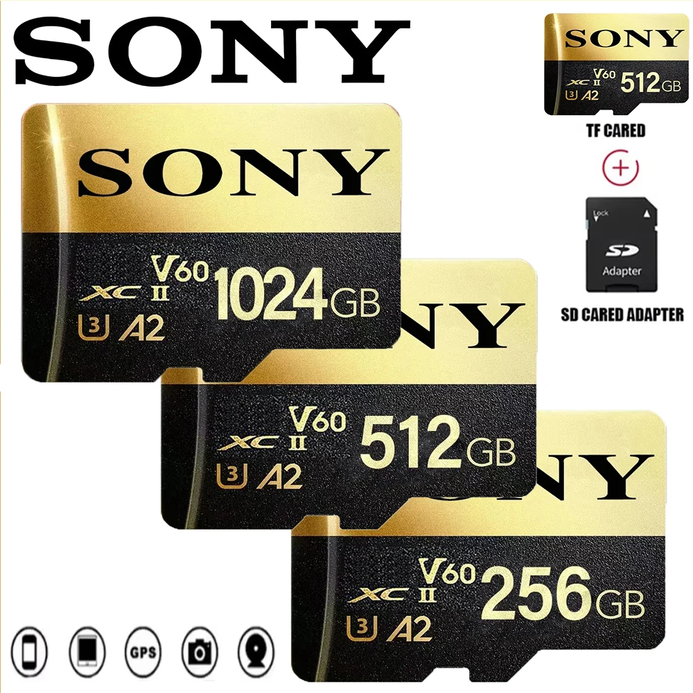 Оригинальная карта памяти SONY, 1 ТБ, 64 ГБ, 128 ГБ, класс 10, 512 ГБ, 100 МБ/с, UHS-I Flash Micro SD Card C10 Ultra A1, Micro SD HC/SDXC