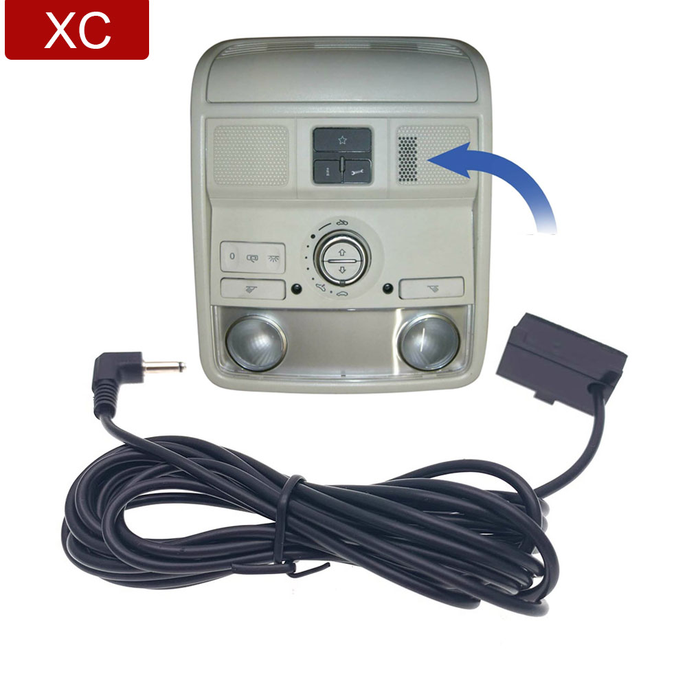 Автомобильный аудио микрофон с зажимом 3,5 мм, штекер, микрофон, стерео, мини проводной внешний микрофон для VW Golf, Passat, Tiguan, Seat, Skoda