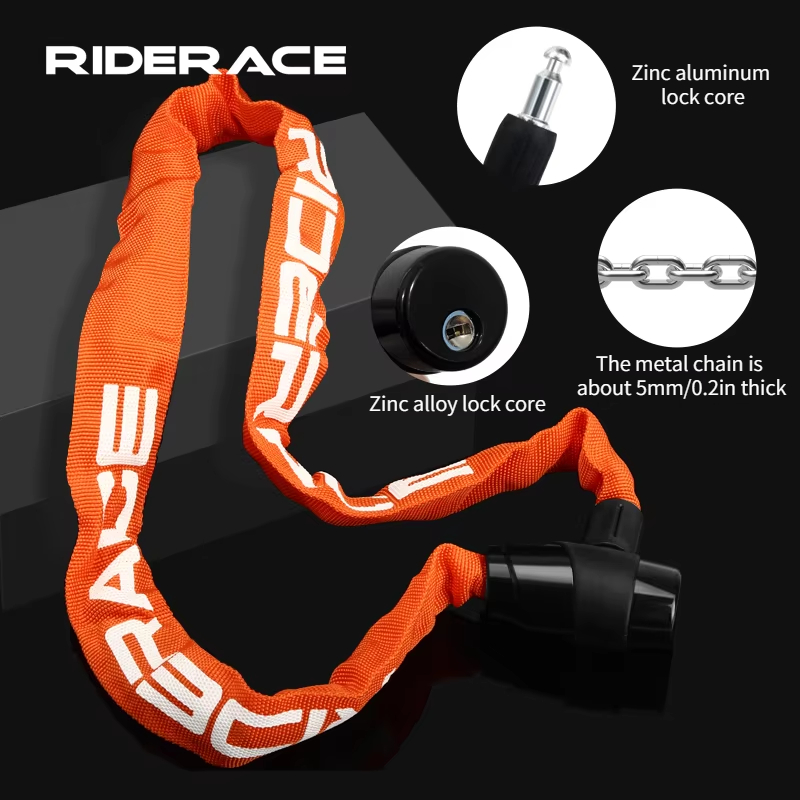 RIDERACE-Serrure anti-vol portable pour vélo électrique, accessoire de haute sécurité pour VTT, avec 2 prédire pour scooter