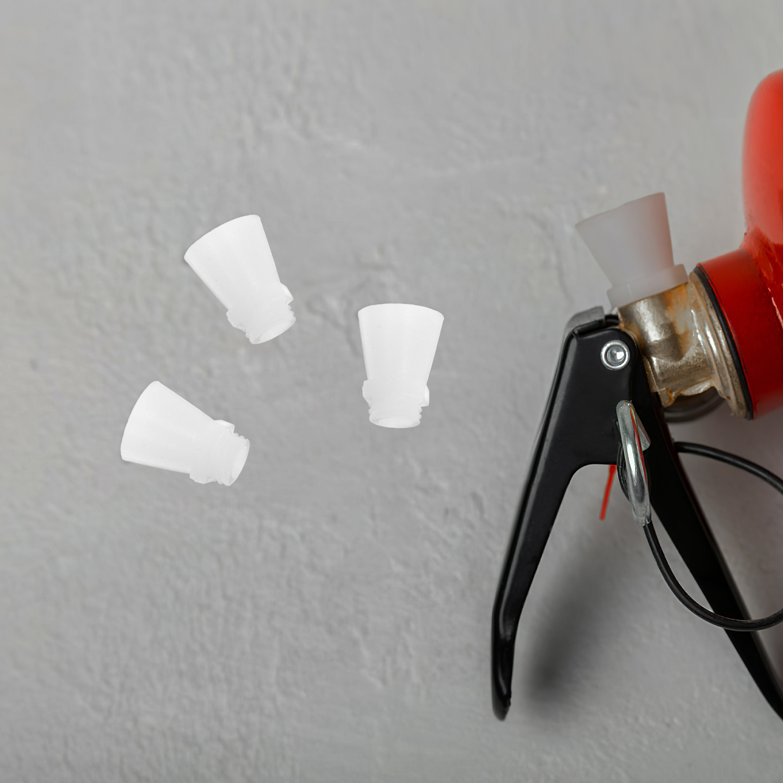 50 ugelli per estintore di ricambio da 1 kg, bocchino per tromba in plastica, leggero, compatto, facile da installare, sicuro