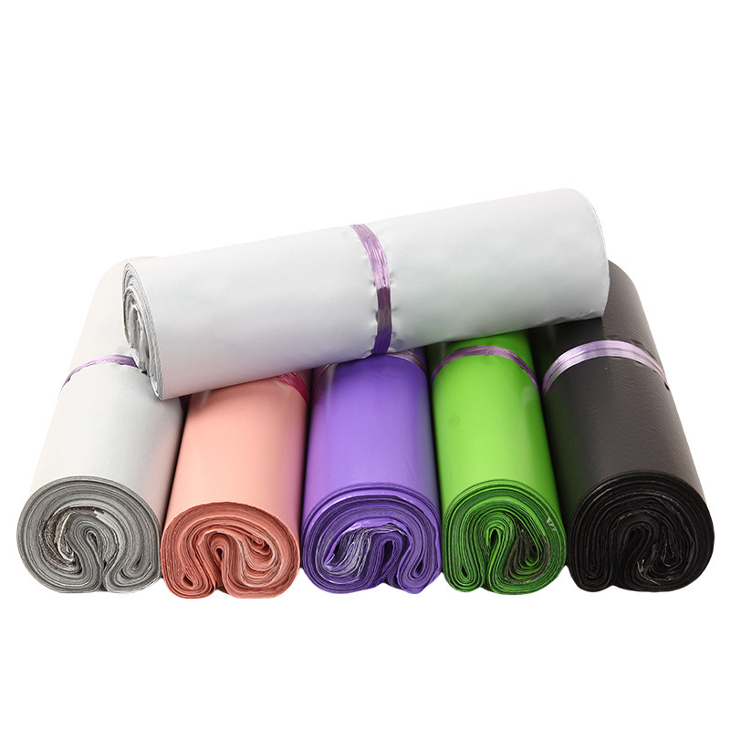 Sacs d'expédition colorés en plastique PE Opaque, 50 pièces/paquet, enveloppes Express, sacs d'expédition de stockage, sac de courrier auto-adhésif