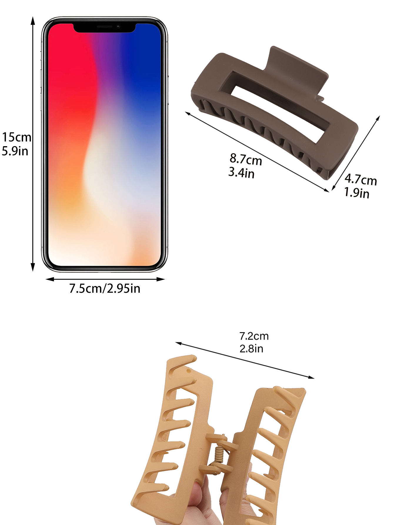 4 ชิ้นสีชมพูสีผม Claw คลิปอุปกรณ์เสริมหลายรูปแบบ, ดอกไม้ Claw คลิปสําหรับผมหนา, คลิปผมสําหรับผู้หญิงลื่น