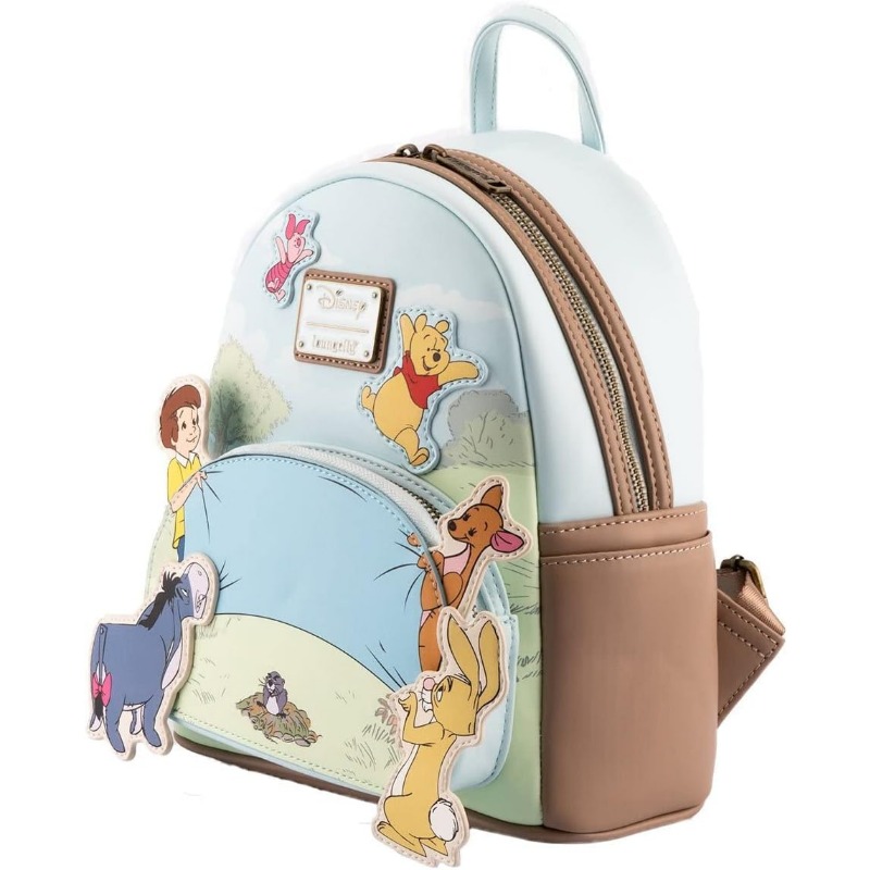 Loungefly Disney Winnie the Poof 95th Anniversay Celebration Toss Womens Double Strap Shoulder Bag Purse