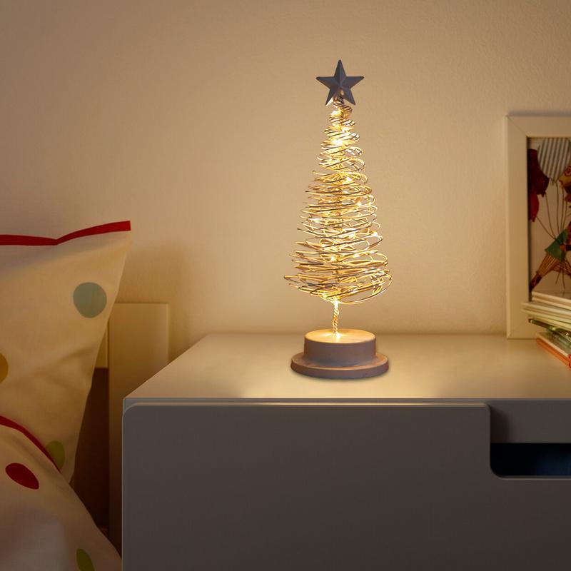 Lámpara de mesa de árbol de Navidad, decoración de mesa de Navidad, luz LED, mesa de árbol, luz nocturna de árbol de Navidad para el hogar de Navidad