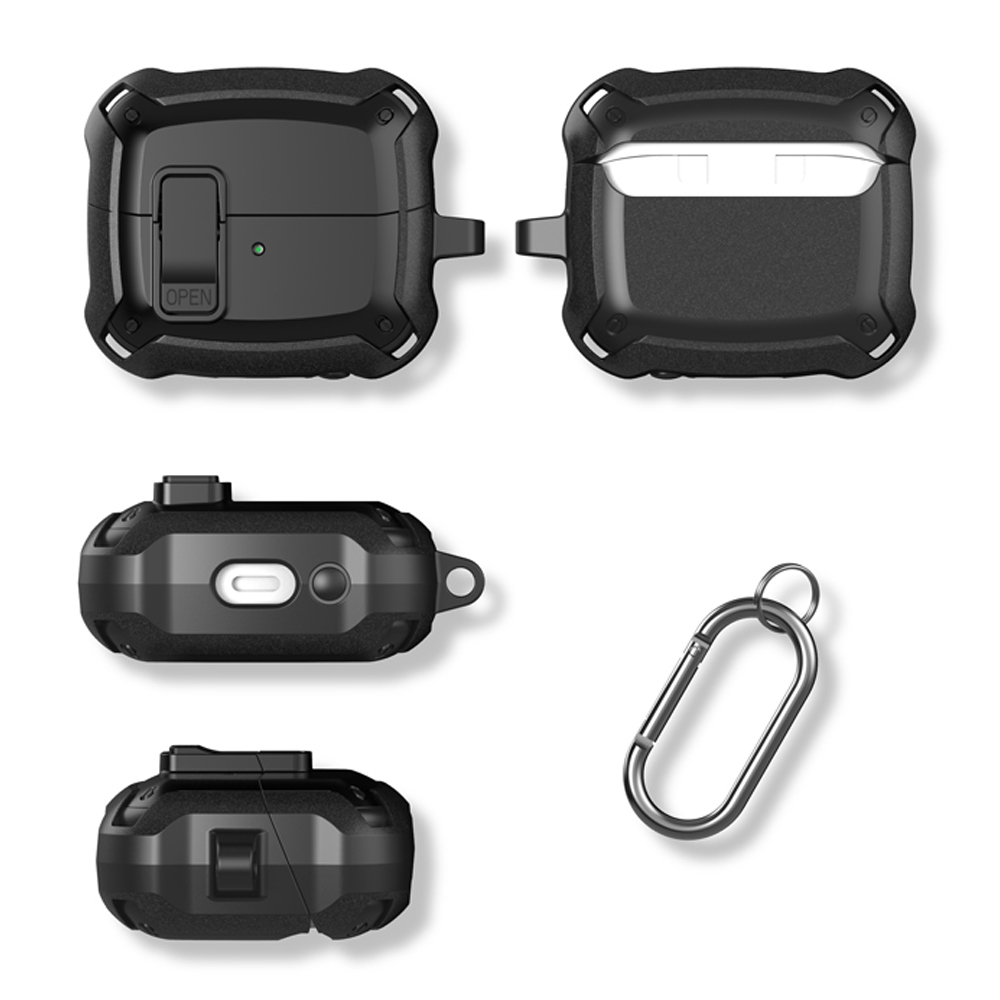 Sicherheitsschloss-Abdeckung für Samsung Galaxy Buds 3 Pro Buzz 3 Pro Schutzhülle, stoßfeste Funda für Samsung Buds 3 Hülle mit Haken