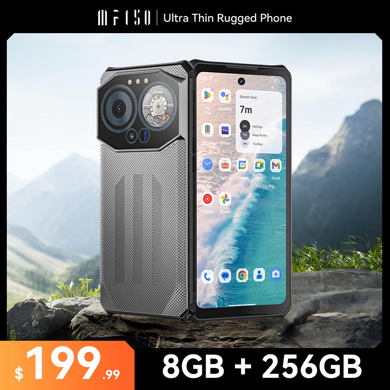 IIIF150 B3 เครื่องที่ทนทานจอแสดงผลแบบ Dual 8GB (8 + 12) 256GB 100MP กล้องบางเฉียบทนทาน 10800mAh G96 Android 14 Dynamic Island