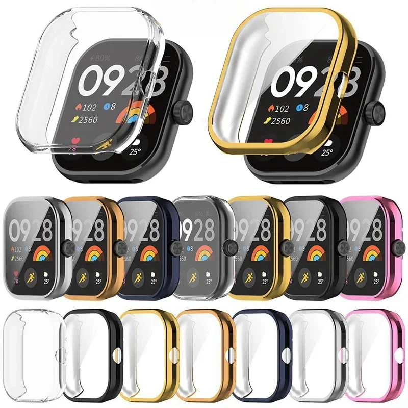 เคสซิลิโคนนิ่ม TPU สำหรับ redmi Watch 3 Active 3 Lite สมาร์ทวอชแบนด์ป้องกันหน้าจอสำหรับ Xiaomi redmi Watch 3