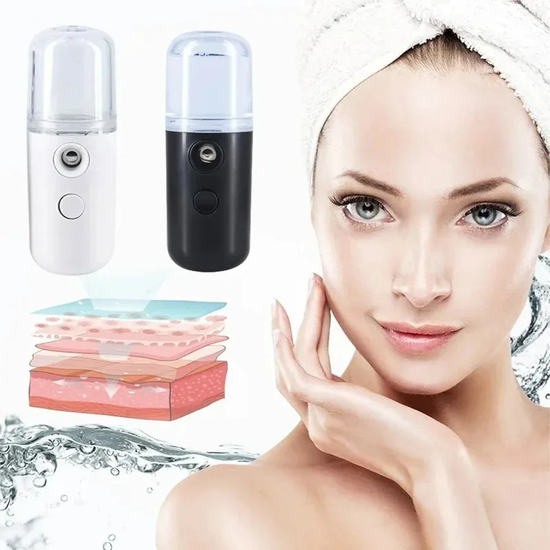 USB 휴대용 30ml 미니 나노 안개 분무기 페이스 스프레이 페이셜 스티머 모이스춰 라이징 가습기 스킨 케어 뷰티 인스트루먼트