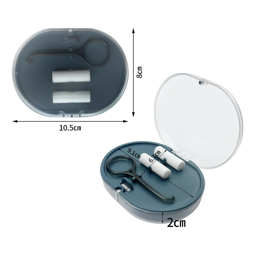 2 Layers Retainer Box Orthodontic Braces Storage Box With Mirror Aligner Remover Chewies Denture Cleaning Case Oral Hygiene Tool
