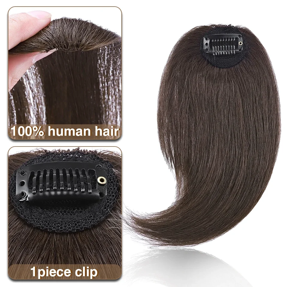 S-Noilite Bên Chia Tay Bằng 2 Chiếc Tóc Tự Nhiên Nổ Tóc Tua Rua Trái Phải Làm Tóc 16G bộ Tóc Giả Nổ Có Kẹp