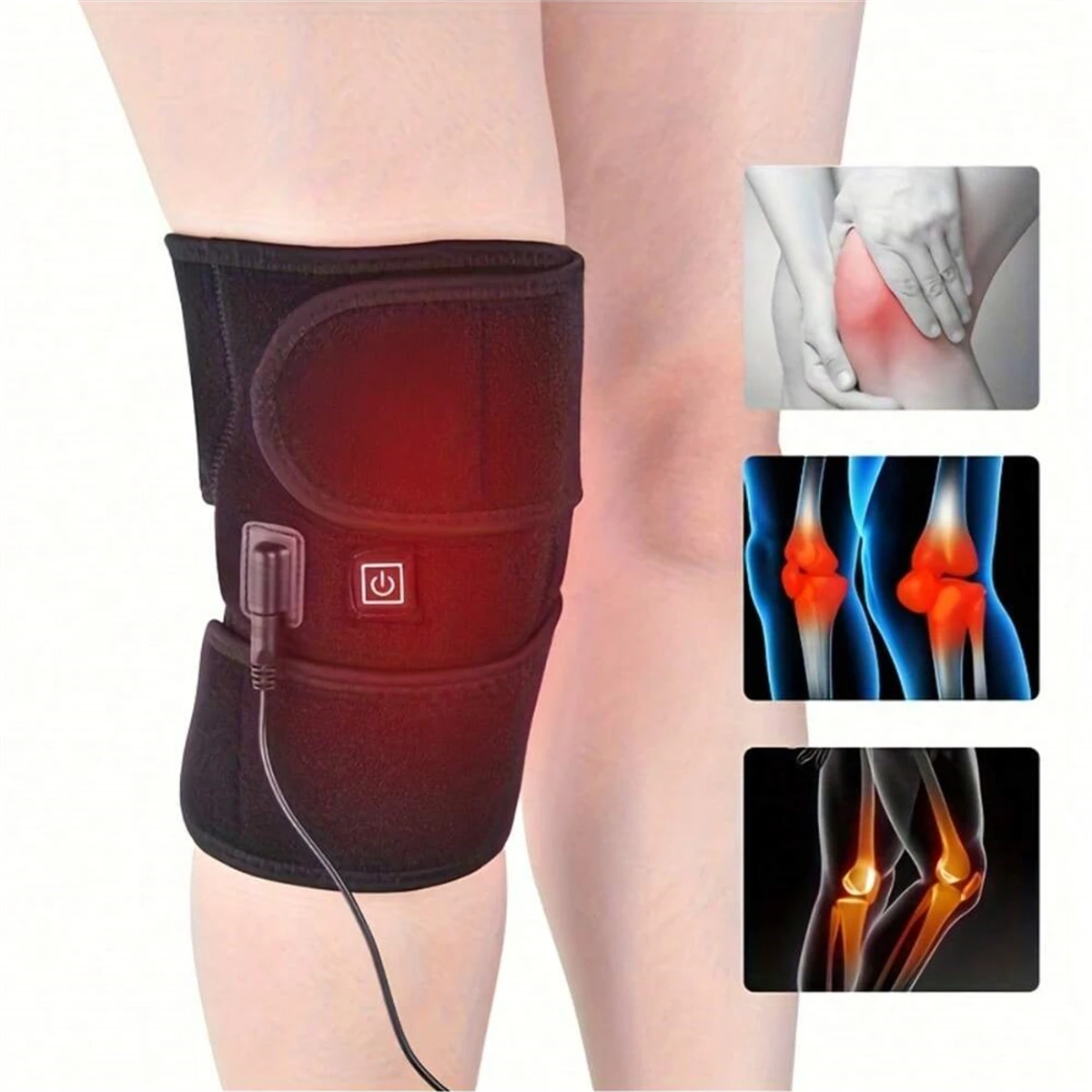 Elektrisches Beinmassagegerät für Arthritis, Schmerzlinderung, Verletzungen, Erholung, Infrarot-Therapie, Heizung, Knieschoner, Ellenbogen- und Schultermassagegeräte