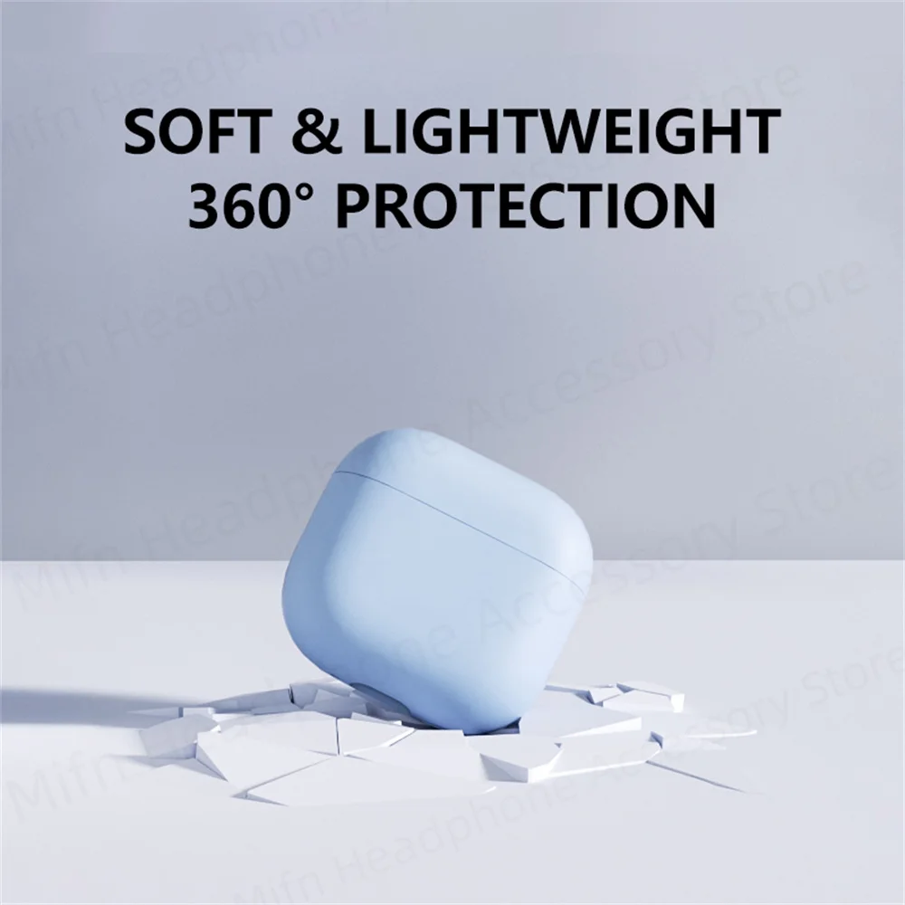 ﻿   Funda de auriculares para Apple AirPods 4, funda protectora de silicona suave, funda de silicona de color sólido para Airpods 4 USB C, novedad de 2024