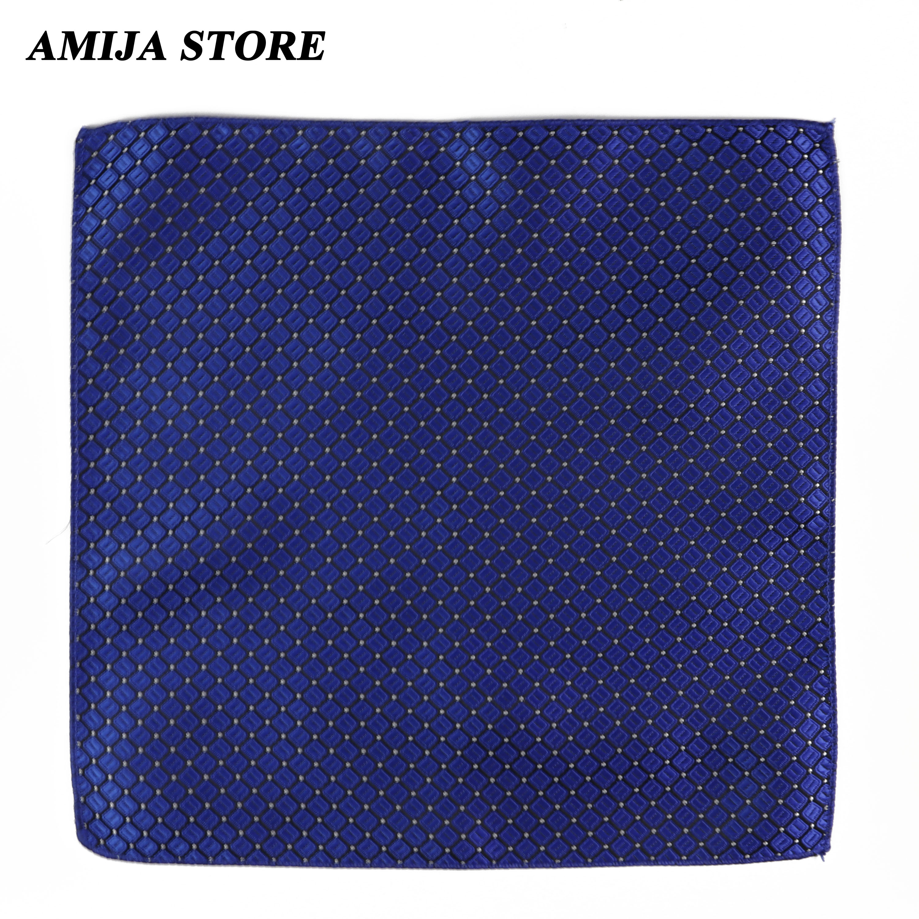 Einstecktuch im klassischen Design, Punktmuster, marineblau, gewebtes Taschentuch, grau gestreift, Polyester, Herren-Einstecktuch für tägliche Accessoires