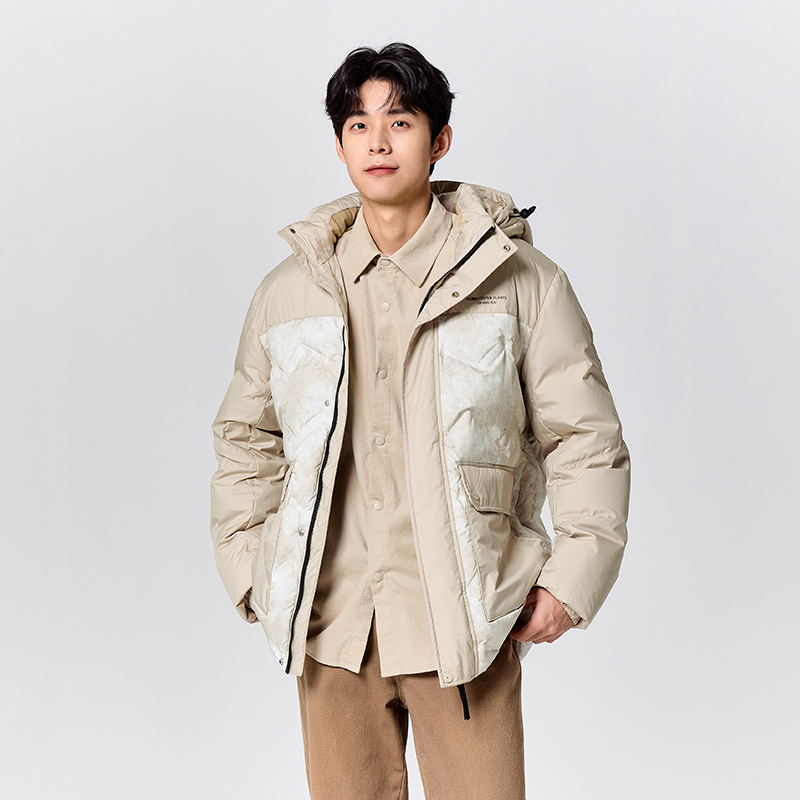 Semir Daunen jacke Männer mittellanger loser Kapuzen mantel im Winter-Outdoor-Arbeits kleidung