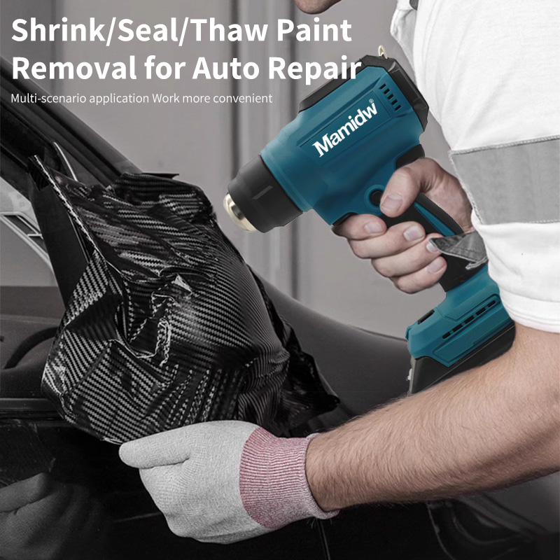 Mamidw Heteluchtpistool Krimpfolie Tool Heteluchtpistool Luchtdroger Solderen Thermische Blower LED-display Voor Makita 18v Batterij PIN