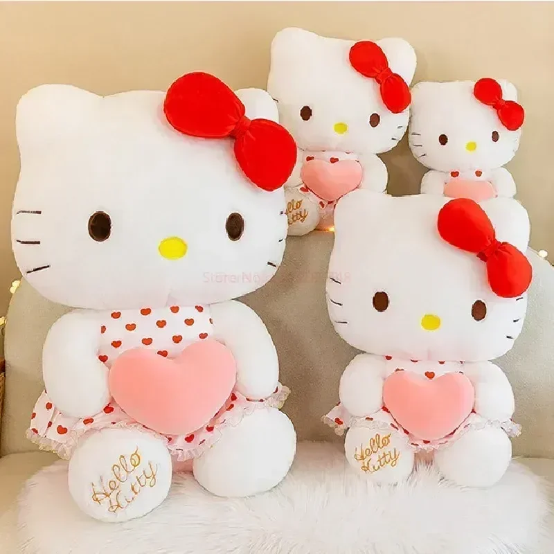 ใหม่ Miniso sanrio การ์ตูนอะนิเมะ Sheer ชุดตุ๊กตา Plush ใหญ่น่ารักตกแต่งห้องตุ๊กตาของเล่นหมอนนอน Kawaii นุ่มของเล่น