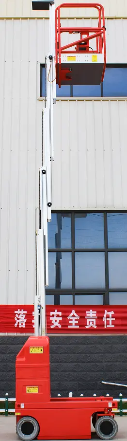 Everlift 150kgs แพลตฟอร์มการทํางานแบบยกสูงกึ่งไฟฟ้า CE ISO แท่นยกขากรรไกรราคาดีรถยกจีน