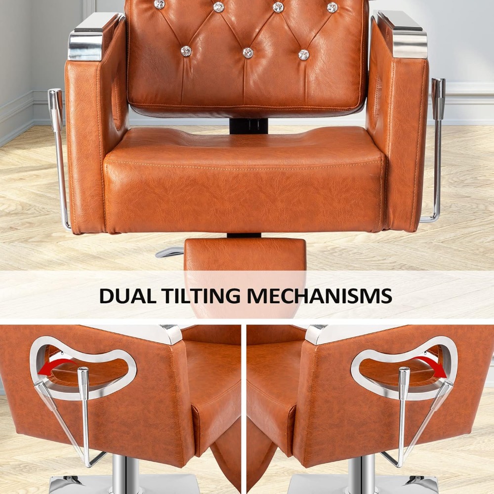 Versatile Reclining Salon Chair for Hair Stylists, Shampoo, Hairdressing, Makeup, Braiding, and Beauty Spa Equipment