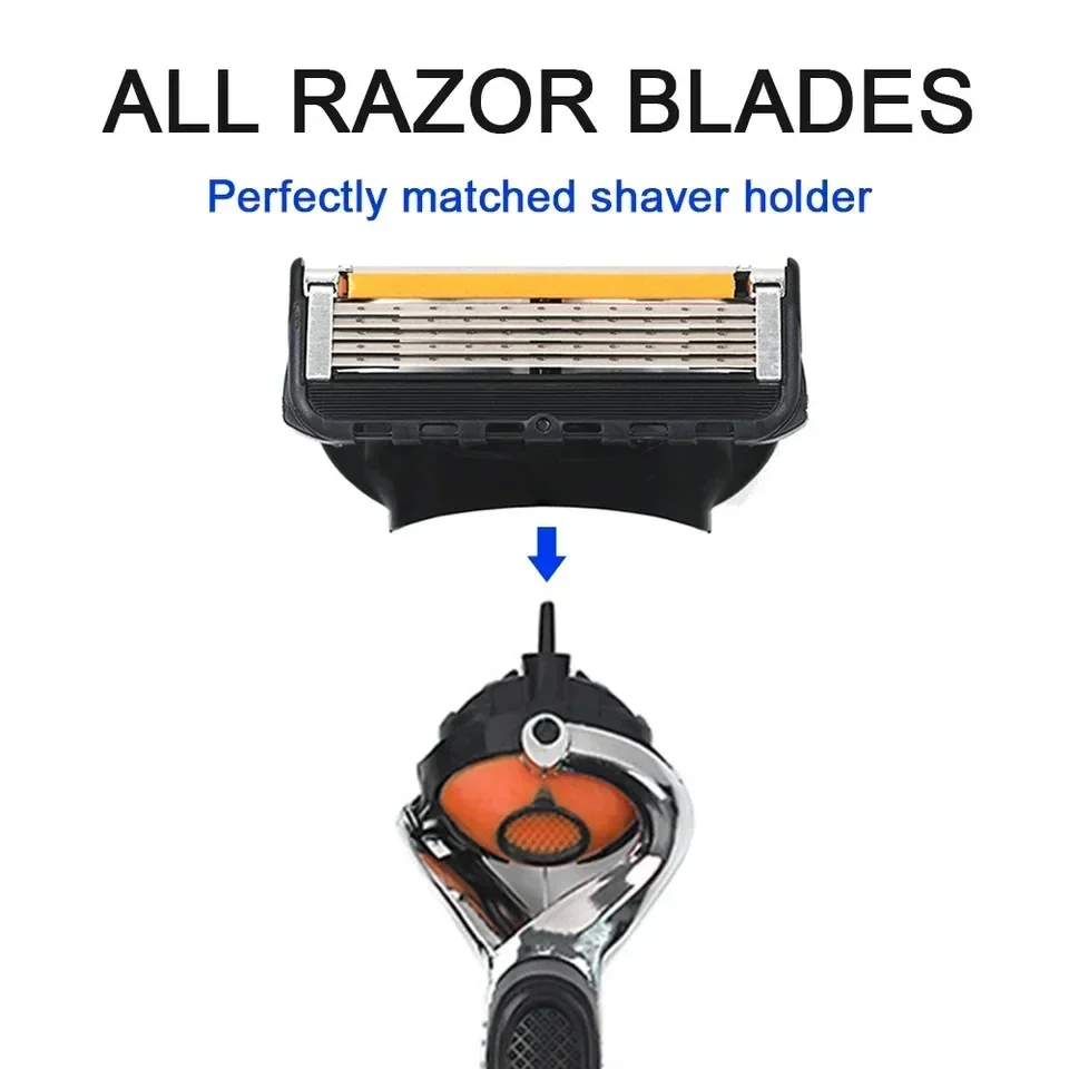 Shaving razor Shaver Five Layer Blade Manual Razor Blade, Men's Razor Vintage Beard Blade 5 Blade Holder