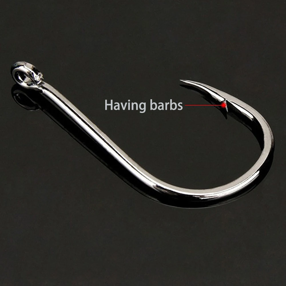 1000PCS Ami da pesca Set Acciaio ad alto tenore di carbonio Sharp Durevole Amo spinato Attrezzatura da pesca su roccia Attrezzatura per attrezzatura Accessori con bo