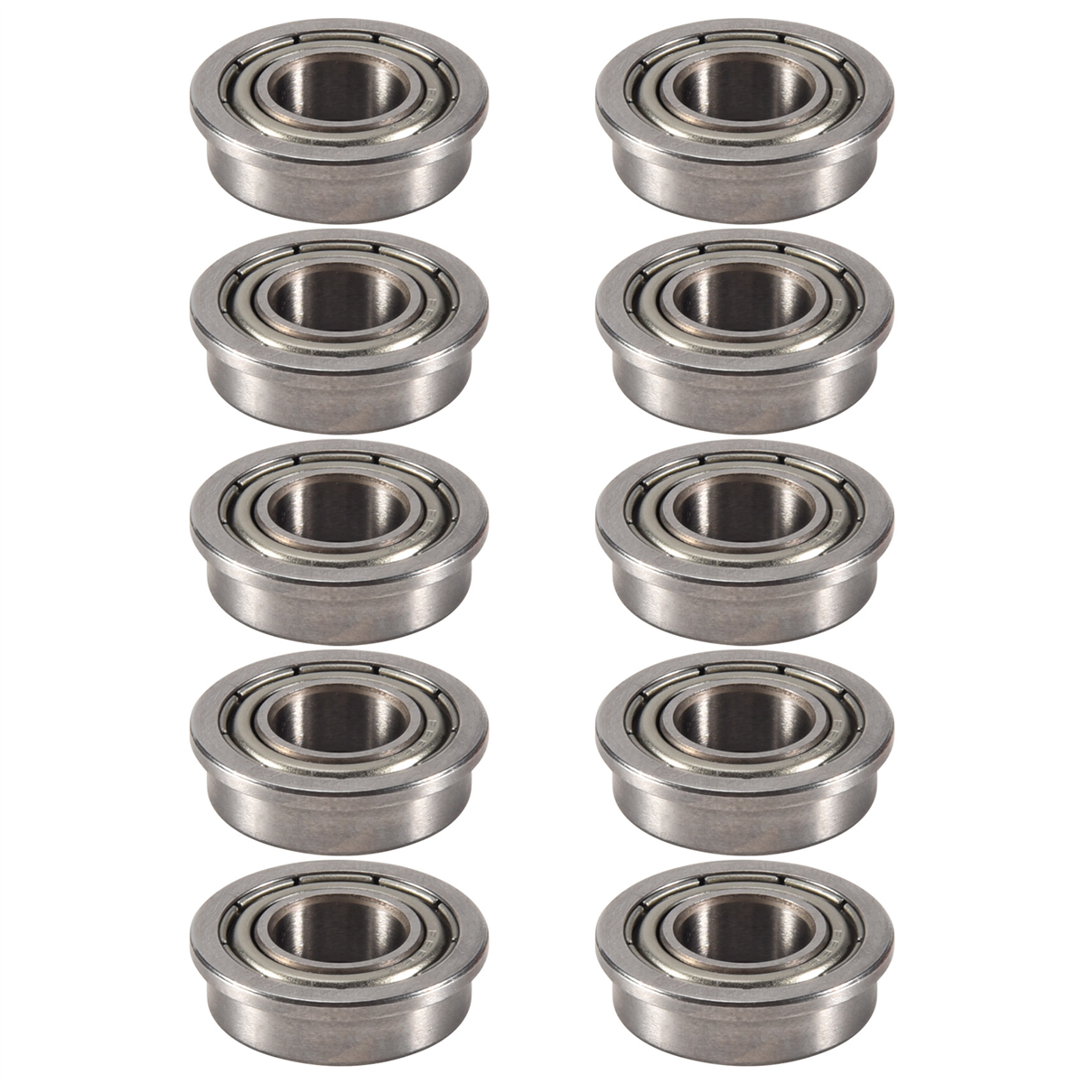 フランジ付きラジアルボールベアリング,金属鋼,ダブルシールドフランジ,モーターベアリング,f688zz,8x16x5mm, 10個