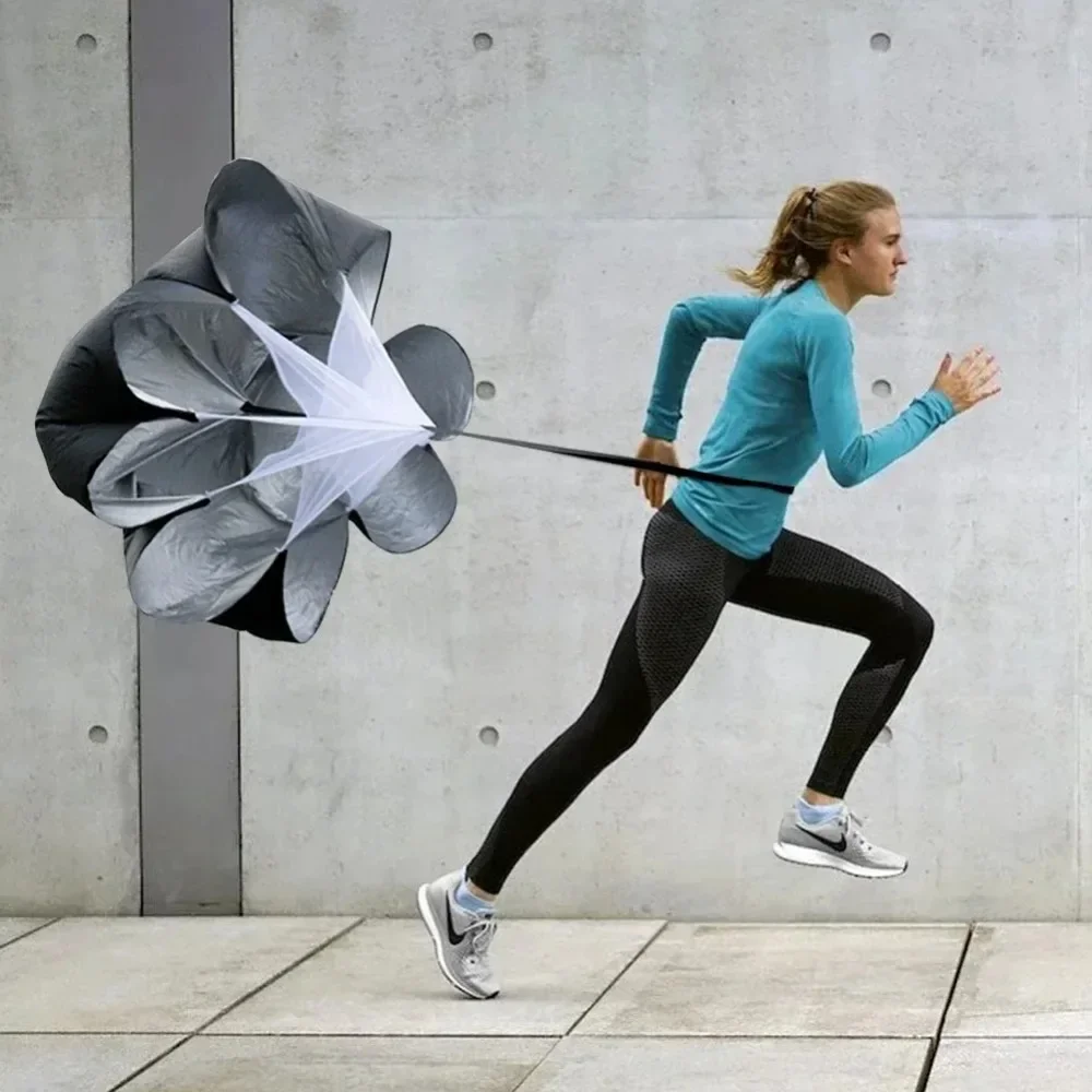 ปรับความเร็วร่มชูชีพ Agility ร่มฟุตบอลฟุตบอลความต้านทานเชือกฟิตเนสวิ่ง Chute กีฬาอุปสรรคเครื่องมือ