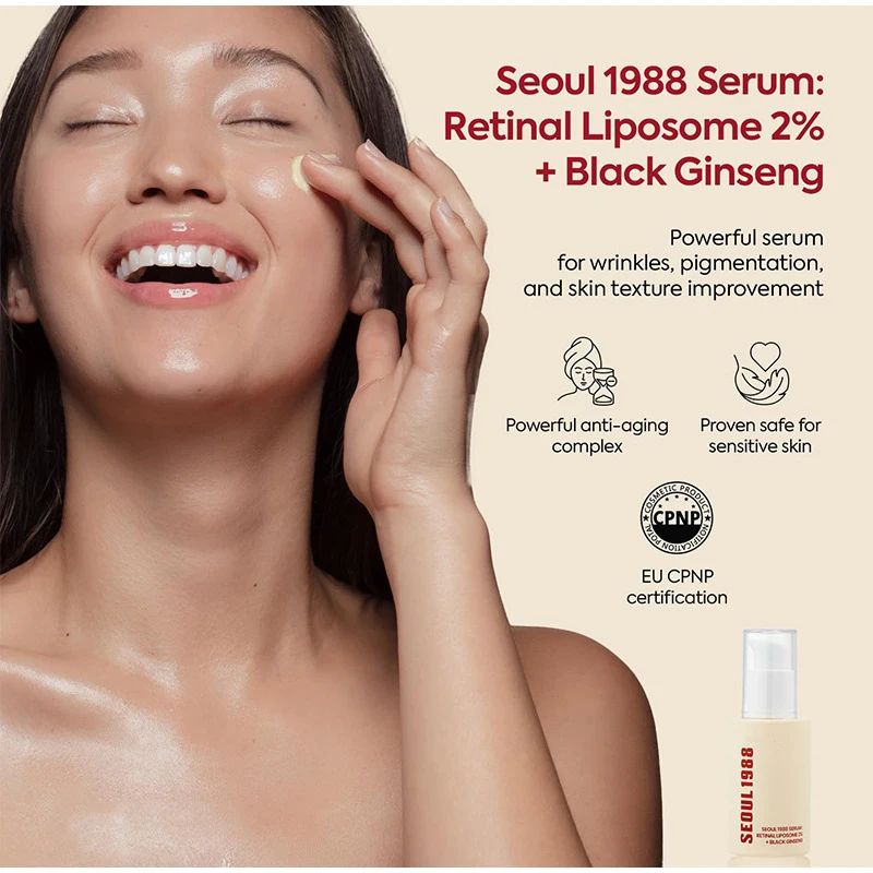 Seúl 1988, 100ml, suero retinal, esencia para el rostro de Ginseng, comedones cerrados, brillo, hidratación Facial, esencia de cuidado coreana