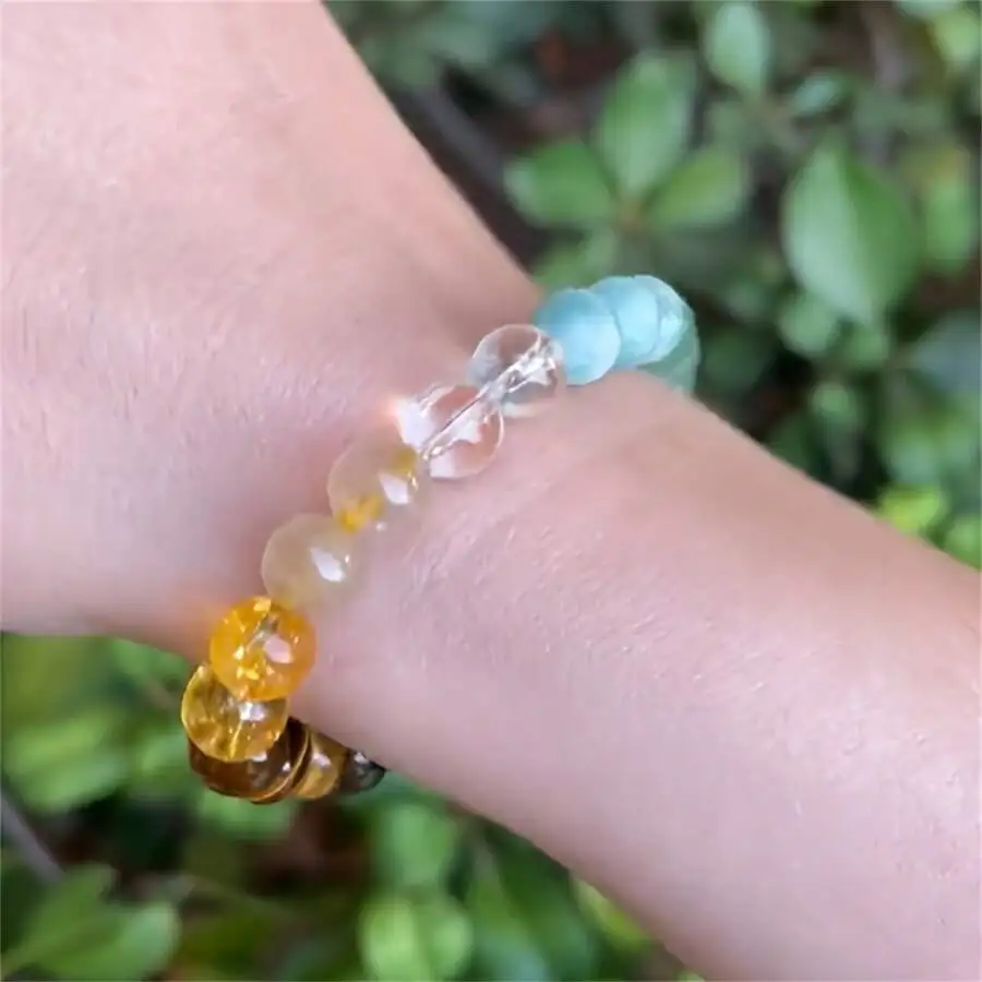 สร้อยข้อมือหินธรรมชาติ1ชิ้นสร้อยข้อมือโชคทางการเงินสร้อยข้อมือคู่รักกำไลข้อมือคู่รักแฟชั่น
