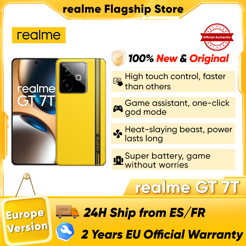 realme GT 7T Smartphone 5G 2025 Nieuwe MediaTek 8400-MAX 7000 mAh Titan Batterij 120 W Ultra Charge 6.8 '' 120 Hz Display Global Versie