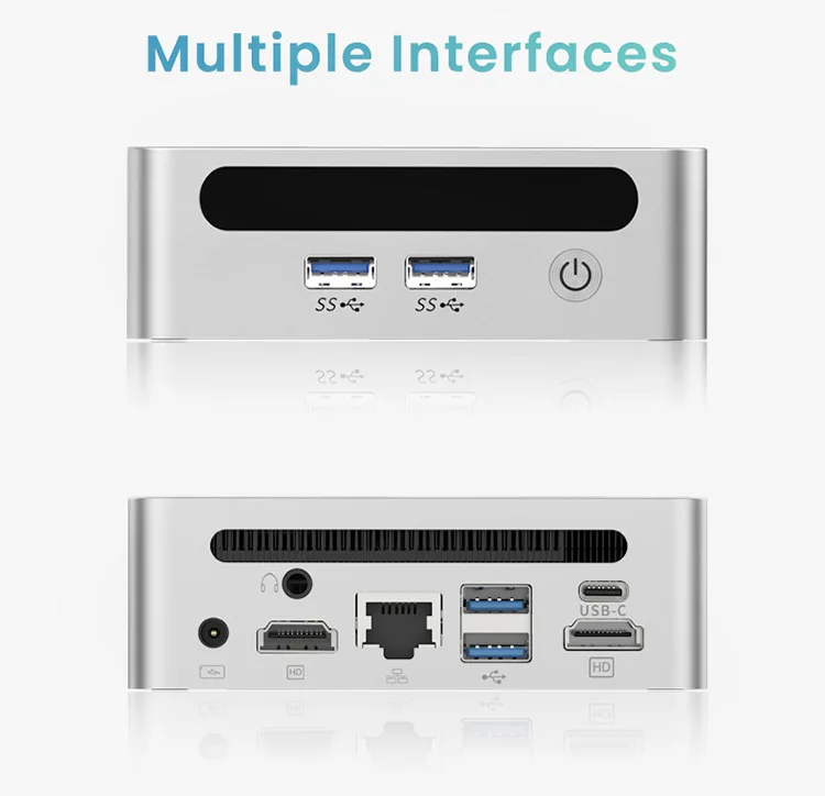 Mini PC Windows 11 Pro AMD Ryzen7 5800H Mini Computer 16/32GB DDR4 512GB/1TB PCIe M.2 SSD WiFi 6 BT5.2 Small Desktop Computer