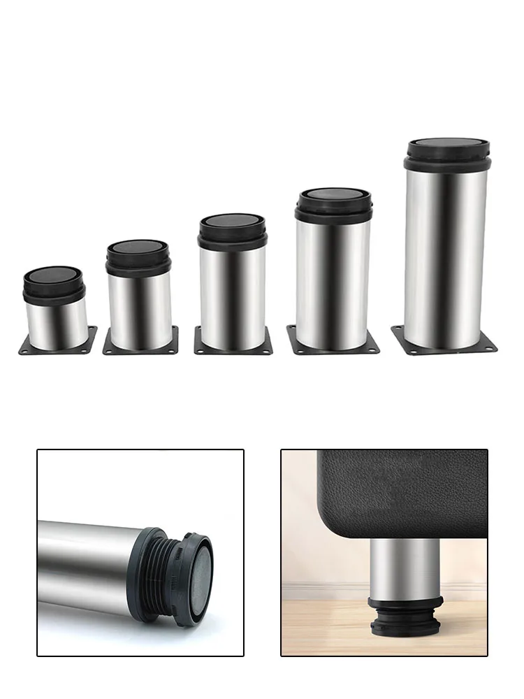 1 x Edelstahl-Möbelbeine, verstellbare Möbelbeine, Schrankbeine, Stützbeine, Couchtischbeine, moderne TV-Schränke, Tisch