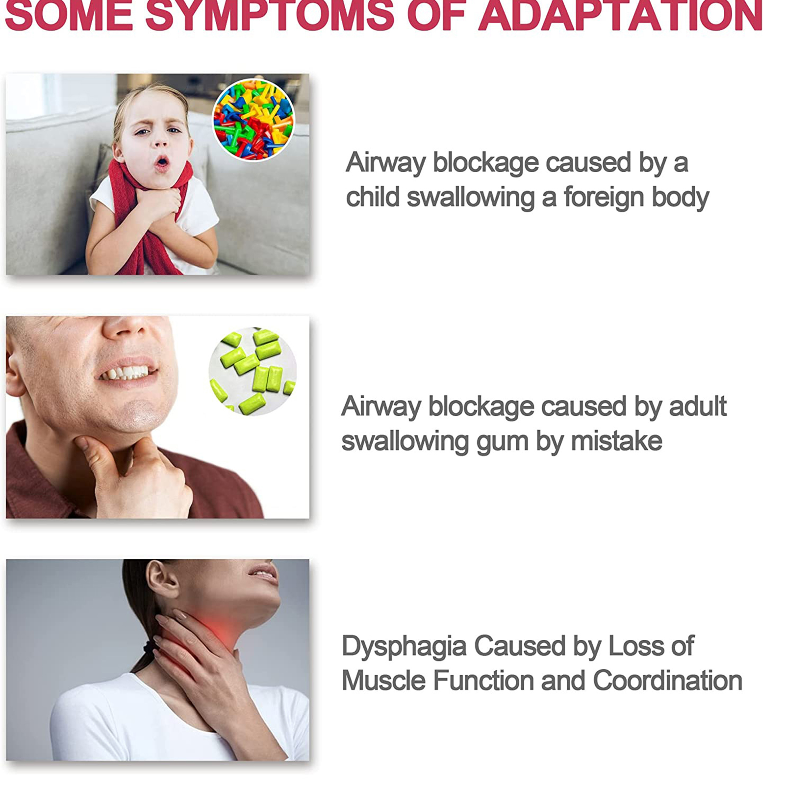 Dispositif de sauvetage respiratoire d'asphyxie Simple à la maison, dispositif d'étouffement Anti-étouffement pour adultes et enfants, Kits de premiers soins de sauvetage par aspiration des voies respiratoires