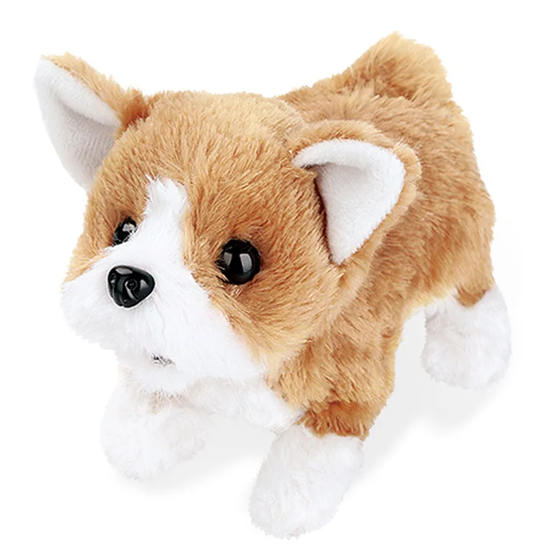 Chú Chó Robot Điện Tử Chó Sang Trọng Con Chó Con Nhảy Wag Đuôi Dây Xích Teddy Đồ Chơi Đi Bộ Vỏ Cây Đồ Chơi Ngộ Nghĩnh Cho Trẻ Em Quà Tặng Sinh Nhật