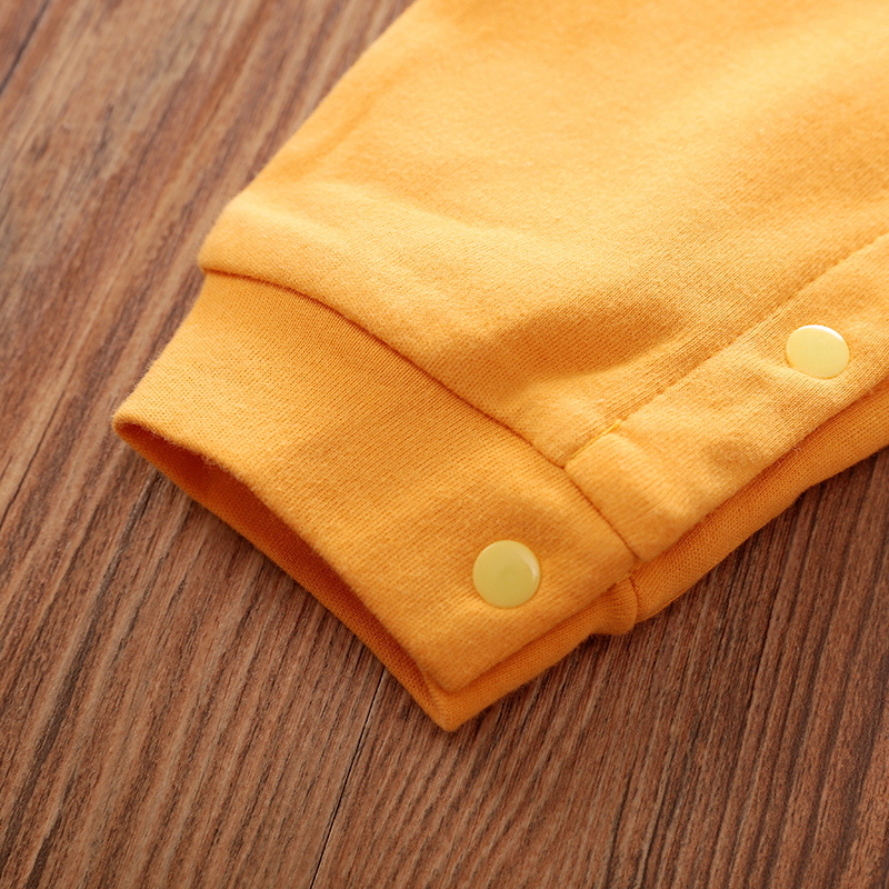 Spring And Autumn Boys And Girls Cute Text Printed Cotton Comfortable Long Sleeve Baby Bodysuit