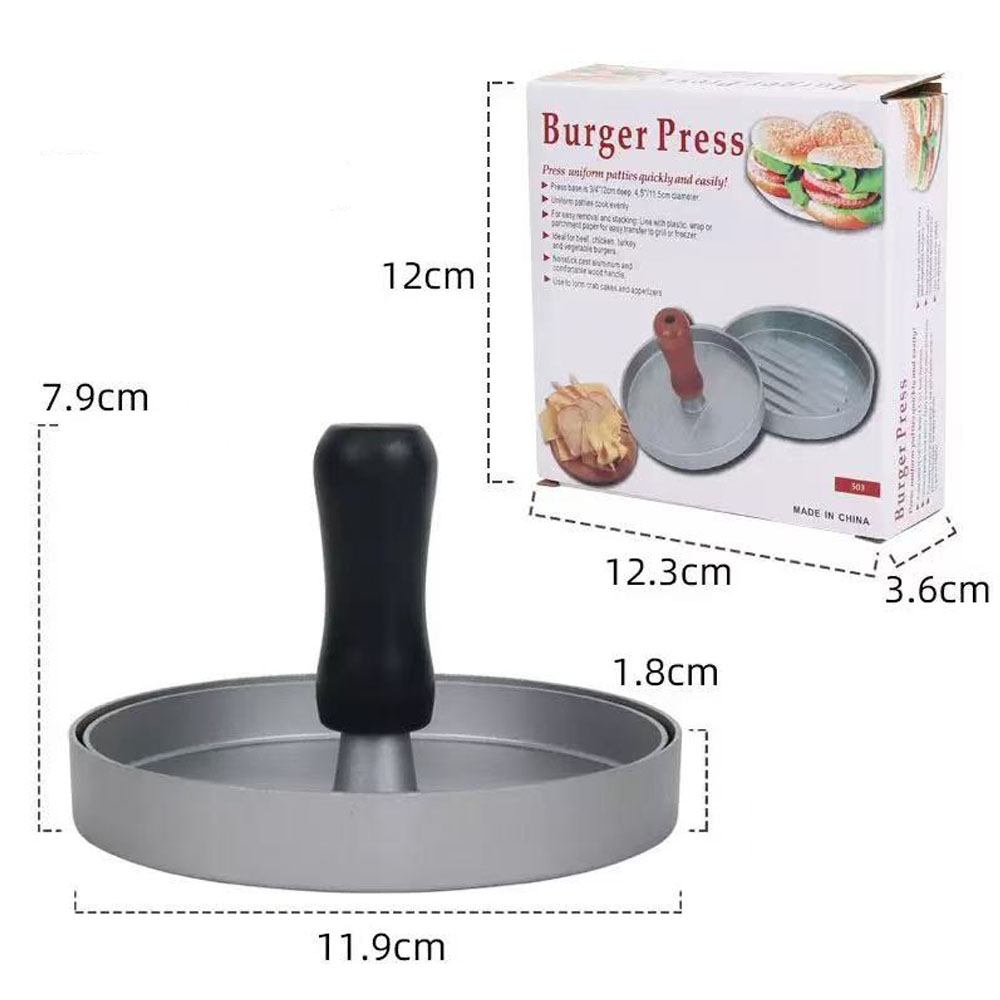 Burger Press Hamburger Meat Tool Patty Maker Aluminum Burger Maker for Kitchen BBQ Grill