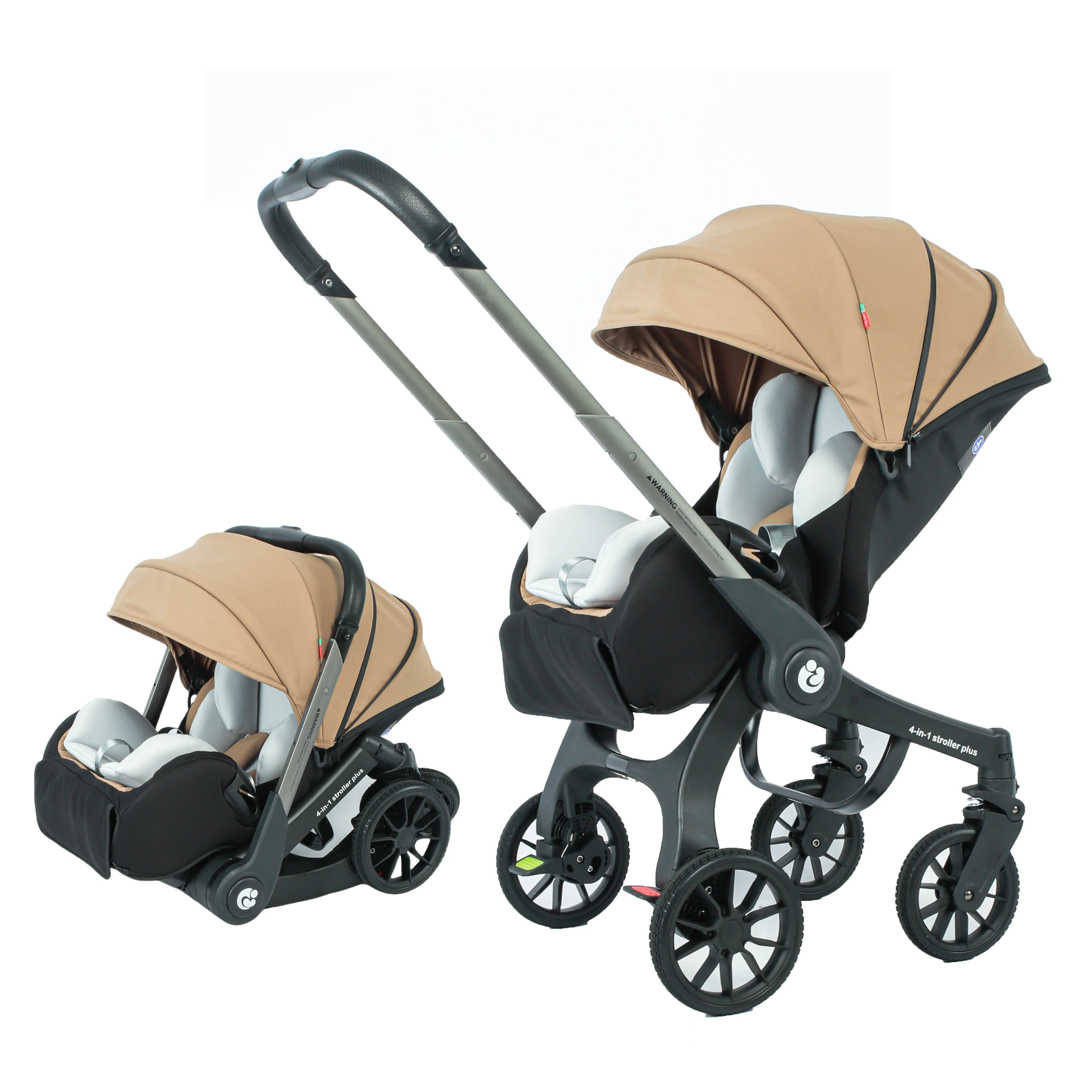 EU auf Lager 4In1 Kinderwagen, multifunktionaler Kinderwagen faltbar mit Autositz Babyautowagen tragbarer Kinderwagen 3in1