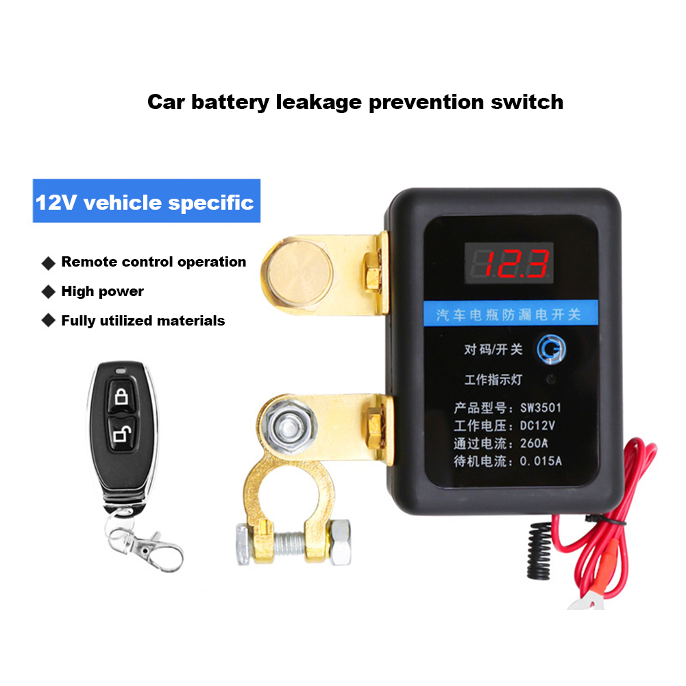 Interruptor de desconexão remota da bateria do automóvel dc 12v 260a interruptor de desligamento automático corte de energia matar para caminhão automóvel rv
