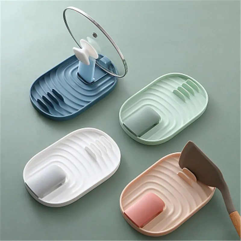 Organizer da cucina coperchio per pentole stoccaggio Pancake Turner Rack mestolo per zuppa supporto per paletta scolapiatti accessori per gadget da cucina